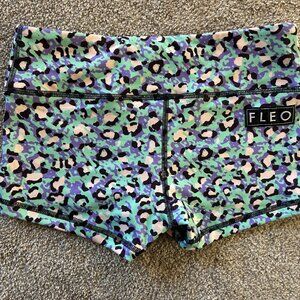 FLEO Miami Leopard Original Shorts Sz. S (2.5" inseam)